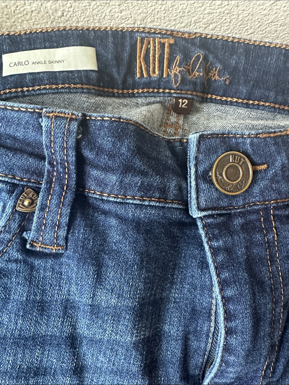 Kut from the Kloth Dark Blue Carlo Ankle Skinny Jeans